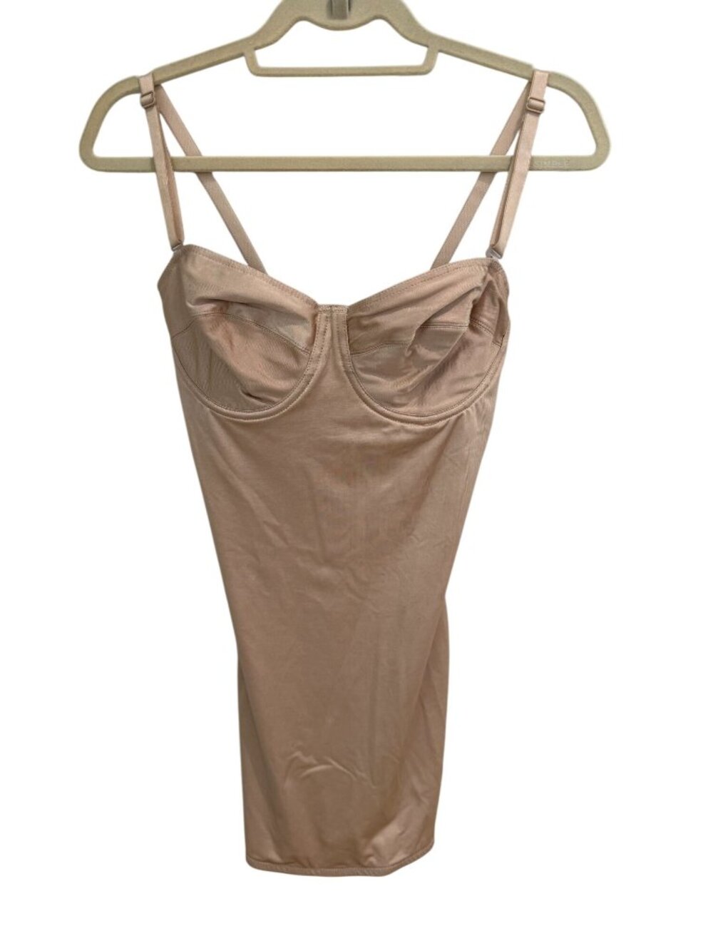 Vintage Delicates Shapewear Slip Camisole – Beige Shimmer, Size 36C